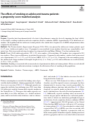 Cover page: The effects of smoking on adolescent trauma patients: a propensity-score-matched analysis