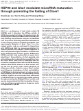 Cover page: HSP90 and Aha1 modulate microRNA maturation through promoting the folding of Dicer1.