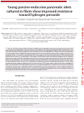 Cover page: Young porcine endocrine pancreatic islets cultured in fibrin show improved resistance toward hydrogen peroxide