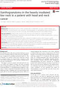 Cover page: Xanthogranuloma in the heavily irradiated low neck in a patient with head and neck cancer