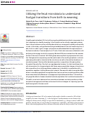 Cover page: Utilizing the fecal microbiota to understand foal gut transitions from birth to weaning.