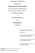 Cover page: Signal Processing: Peak Detection