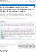 Cover page of Correction: Common Data Elements for Disorders of Consciousness: Recommendations from the Working Group on Neuroimaging