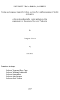 Cover page: Tooling and Language Support for Robust and Easy Network Programming of Mobile Applications