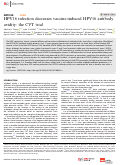 Cover page: HPV16 infection decreases vaccine-induced HPV16 antibody avidity: the CVT trial.