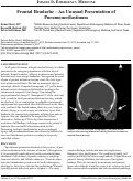 Cover page: Frontal Headache – An Unusual Presentation of Pneumomediastinum