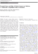 Cover page: Prenatal Stress and Risk of Febrile Seizures in Children: A Nationwide Longitudinal Study in Denmark