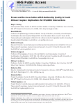 Cover page: Power and the association with relationship quality in South African couples: Implications for HIV/AIDS interventions