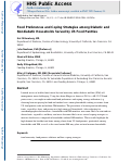 Cover page: Food Preferences and Coping Strategies among Diabetic and Nondiabetic Households Served by US Food Pantries