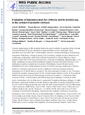 Cover page: Evaluation of laboratory tests for cirrhosis and for alcohol use, in the context of alcoholic cirrhosis.