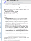 Cover page: Health economic implications of testing blood donors in South Africa for HTLV 1 &amp; 2 infection.