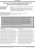 Cover page: Point-of-care Ultrasound Aiding in the Diagnosis of Herlyn-Werner-Wunderlich Syndrome