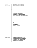 Cover page: Cyclic Testing of Four Full-Scale Steel Beam-Column Connections with "Dogbones"