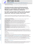 Cover page: Intermittent preventive treatment with dihydroartemisinin–piperaquine and risk of malaria following cessation in young Ugandan children: a double-blind, randomised, controlled trial