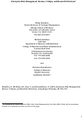 Cover page: Can Strategic Risk Management Contribute to Enterprise Risk Management? A Strategic Management Perspective