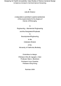 Cover page: Designing for Health Accessibility: Case Studies of Human-Centered Design to Improve Access to Cervical Cancer Screening