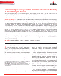 Cover page: A Plasma Long‐Chain Acylcarnitine Predicts Cardiovascular Mortality in Incident Dialysis Patients