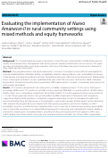 Cover page: Evaluating the implementation of Nuevo Amanecer-II in rural community settings using mixed methods and equity frameworks