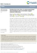 Cover page: Probing the active sites of oxide encapsulated electrocatalysts with controllable oxygen evolution selectivity