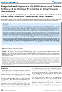 Cover page: Phage-Induced Expression of CRISPR-Associated Proteins Is Revealed by Shotgun Proteomics in Streptococcus thermophilus