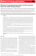 Cover page: Methods for sampling sequential annual bone growth layers for stable isotope analysis