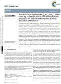 Cover page: Structural investigations of La 0.6 Sr 0.4 FeO 3−δ under reducing conditions: kinetic and thermodynamic limitations for phase transformations and iron exsolution phenomena