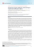 Cover page: Perspectives of gene editing for cattle farming in tropical and subtropical regions