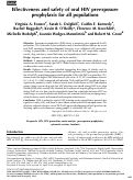 Cover page: Effectiveness and safety of oral HIV preexposure prophylaxis for all populations