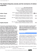 Cover page: The absolute disparity anomaly and the mechanism of relative disparities