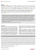 Cover page: Semantic integration of clinical laboratory tests from electronic health records for deep phenotyping and biomarker discovery