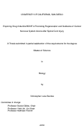 Cover page: Exploring Drug-Inducible BDNF in Promoting Regeneration and Guidance of Central Nervous System Axons after Spinal Cord Injury