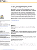 Cover page: Church attendance, allostatic load and mortality in middle aged adults