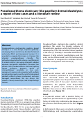 Cover page: Pseudoxanthoma elasticum-like papillary dermal elastolysis; A report of two cases and a literature review