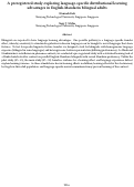 Cover page: A preregistered study exploring language-specific distributional learning advantages in English-Mandarin bilingual adults