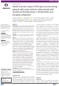 Cover page: Health economic impact of first-pass success among patients with acute ischemic stroke treated with mechanical thrombectomy: a United States and European perspective.