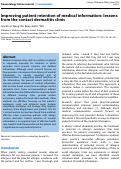 Cover page: Improving patient retention of medical information: lessons from the contact dermatitis clinic