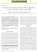 Cover page: Extraosseous Plasmacytoma with an Aggressive Course Occurring Solely in the Central Nervous System