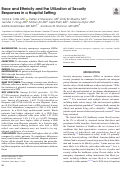 Cover page: Race and Ethnicity and the Utilization of Security Responses in a Hospital Setting.