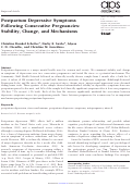 Cover page: Postpartum Depressive Symptoms Following Consecutive Pregnancies