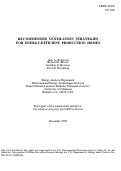 Cover page: Recommended Ventilation Strategies for Energy-Efficient Production Homes