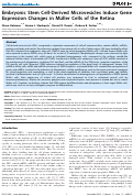 Cover page: Embryonic Stem Cell-Derived Microvesicles Induce Gene Expression Changes in Müller Cells of the Retina