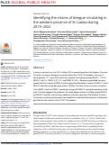 Cover page: Identifying the strains of dengue circulating in the western province of Sri Lanka during 2019-2022.