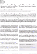 Cover page: Activation of Extracellular Signal-Regulated Kinase but Not of p38 Mitogen-Activated Protein Kinase Pathways in Lymphocytes Requires Allosteric Activation of SOS