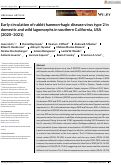 Cover page: Early circulation of rabbit haemorrhagic disease virus type 2 in domestic and wild lagomorphs in southern California, USA (2020-2021).