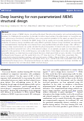 Cover page: Deep learning for non-parameterized MEMS structural design