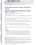 Cover page: Maternal perchlorate exposure in pregnancy and altered birth outcomes