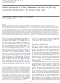 Cover page: Genetic moderation of effects of maternal sensitivity on girl's age of menarche: Replication of the Manuck et al. study