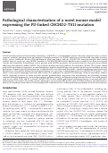 Cover page: Pathological characterization of a novel mouse model expressing the PD-linked CHCHD2-T61I mutation.