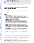 Cover page: Parathyroidectomy and Cinacalcet Use in Medicare-Insured Kidney Transplant Recipients.