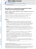 Cover page: More Judicious Use of Expectant Management for Localized Prostate Cancer during the Last 2 Decades.